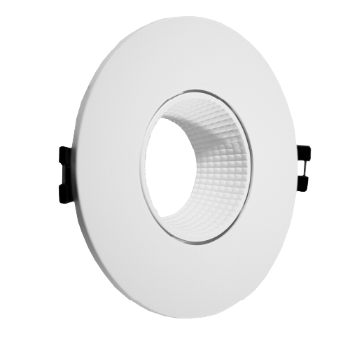 SPOT INDU1 EMBUTIR GU10 REDONDO PLASTICO ALTO 3,4CM DIAM 11CM BLANCO
